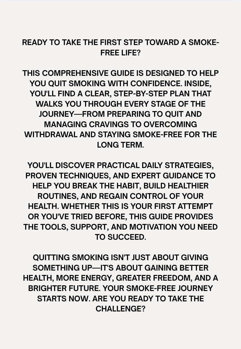 how to quit smoking PDF guide
